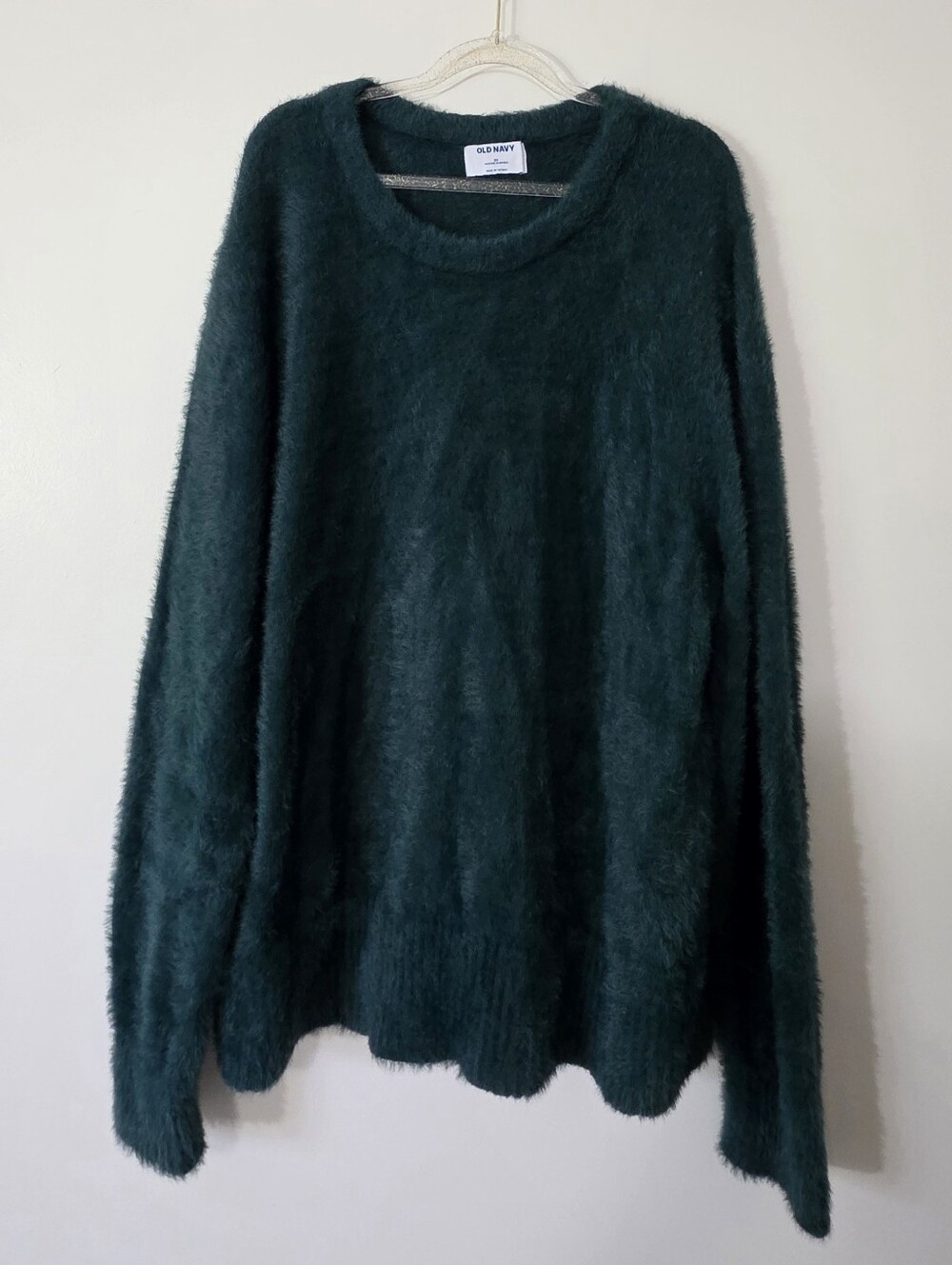 Old Navy Plus Size Phthalo Green Soft Fuzzy Sweater Earthy Granola Girl Moody 2X